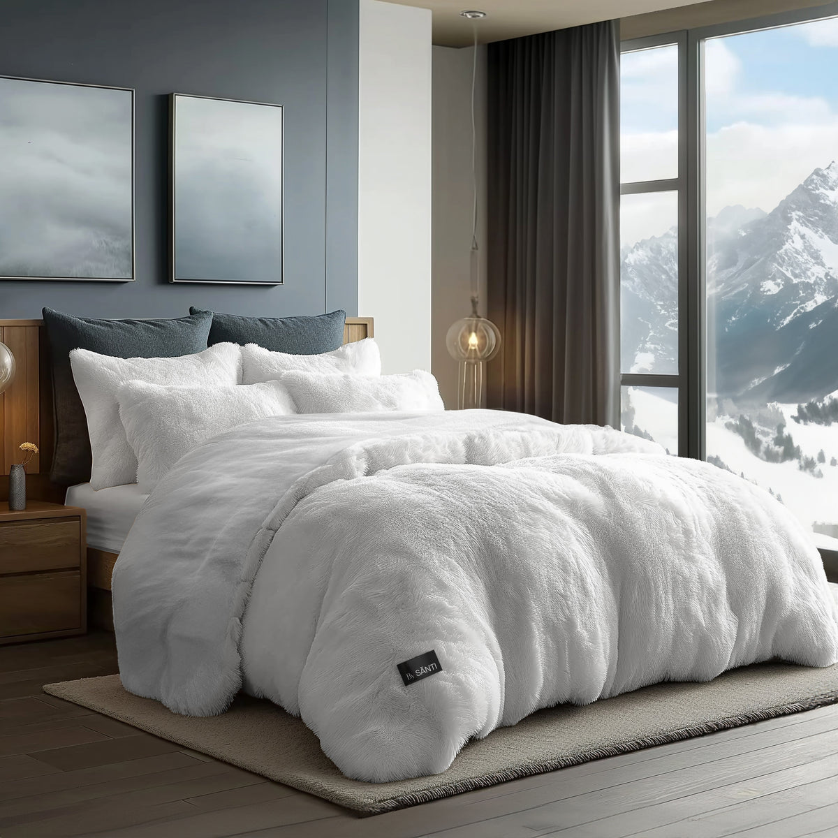 Luxury CYRA long velvet bedding set for cozy bedrooms